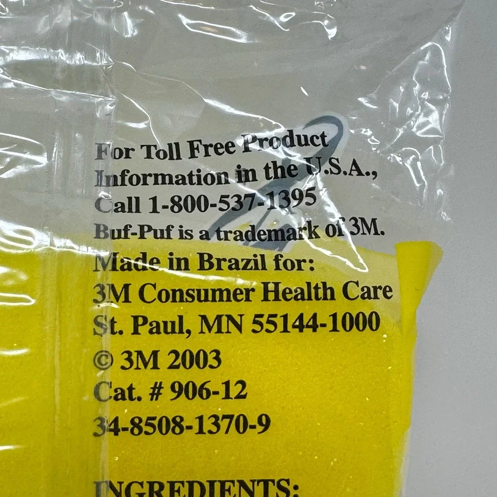 Buf Puff Kids Bath Sponge 1 Sponge Yellow‎ Duck Boat Frog Bubbles 3M 2003
